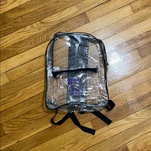 NYU Clear plastic backpack
